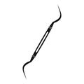 Dental instrument, probe icon, simple style Royalty Free Stock Photo
