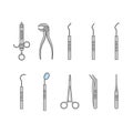 dental instruments. Vector illustration decorative design