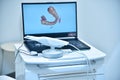 Dental intraoral 3d scanner and laptop on table Royalty Free Stock Photo