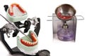 Dental lab articulator and equipments for denture Royalty Free Stock Photo