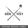 Dental label template Royalty Free Stock Photo