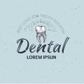 Dental labels and icons set. Vector