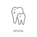Dental linear icon. Modern outline Dental logo concept on white