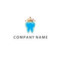 Dental logo, crown. color design vector template