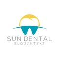 Dental logo design concept vector