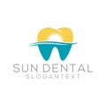 Dental logo design concept vector