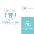 Dental logo, logo for dental health, and logo for dental care. Using a template illustration vector design concept Royalty Free Stock Photo