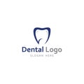 Dental logo, logo for dental health, and logo for dental care. Using a template illustration vector design concept Royalty Free Stock Photo