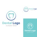 Dental logo, logo for dental health, and logo for dental care. Using a template illustration vector design concept Royalty Free Stock Photo