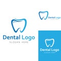 Dental logo, logo for dental health, and logo for dental care. Using a template illustration vector design concept Royalty Free Stock Photo