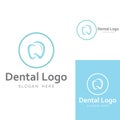 Dental logo, logo for dental health, and logo for dental care. Using a template illustration vector design concept Royalty Free Stock Photo