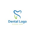 Dental logo, logo for dental health, and logo for dental care. Using a template illustration vector design concept Royalty Free Stock Photo