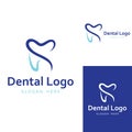 Dental logo, logo for dental health, and logo for dental care. Using a template illustration vector design concept Royalty Free Stock Photo