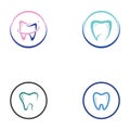 Dental logo, logo for dental health, and logo for dental care. Using a template illustration vector design concept Royalty Free Stock Photo