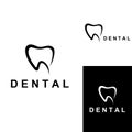 Dental logo, logo for dental health, and logo for dental care. Using a template illustration vector design concept Royalty Free Stock Photo