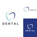 Dental logo, logo for dental health, and logo for dental care. Using a template illustration vector design concept Royalty Free Stock Photo