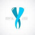 Dental logo template. Stomatology sign.