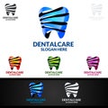 Dental Logo Tooth abstract design vector template, Dentist stomatology medical design