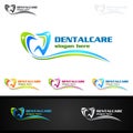 Dental Logo Tooth abstract design vector template, Dentist stomatology medical design