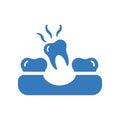 Dental loose, medical icon. Blue color design