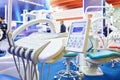 Dental medical equipment and control monitor at exhibition