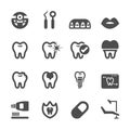 Dental and medical icon set Royalty Free Stock Photo