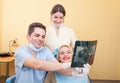 Dental medical team explaining x-ray Royalty Free Stock Photo