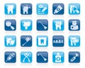 Dental medicine and tools icons