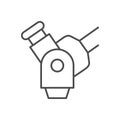 Dental microscope line outline icon