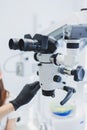 Dental microscope in a modern Royalty Free Stock Photo