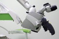 Dental microscope.white cabinet working room Royalty Free Stock Photo