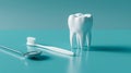 The dental hygiene tools.AI generated image Royalty Free Stock Photo