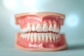 Dental Model: Artificial Teeth and Gums Royalty Free Stock Photo