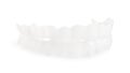 Dental mouth guards on white background. Bite correction Royalty Free Stock Photo