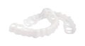 Dental mouth guards on white background. Bite correction Royalty Free Stock Photo
