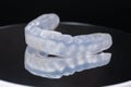 Dental mouthguard, splint for the treatment of dysfunction of the temporomandibular joints, bruxism, malocclusion, to