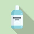 Dental mouthwash icon flat vector. Tooth product Royalty Free Stock Photo