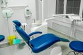 Dental office equipment , dental chair, dentistry Royalty Free Stock Photo