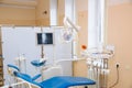 Dental office. Equipment of dentist, tools, medical instruments. Health concept Royalty Free Stock Photo