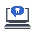 Dental online help icon Royalty Free Stock Photo