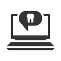 Dental online help icon Royalty Free Stock Photo