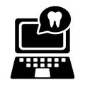 Dental Online Help Icon Royalty Free Stock Photo