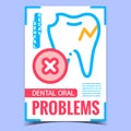 Dental Oral Problems Advertising Poster Vector