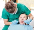 Dental phobia and anxiety Royalty Free Stock Photo