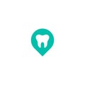 Dental Pin Point Icon Logo Design Element Royalty Free Stock Photo