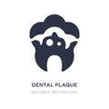 dental plaque icon on white background. Simple element illustration from Dentist concept Royalty Free Stock Photo