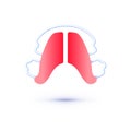 Dental plate icon in 3d style. Realistic icon on white background. Vector illustration design