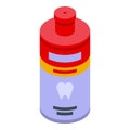 Dental powder icon isometric vector. Oral art