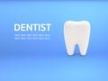 Dental premolar teeth 3d on white