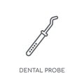Dental Probe linear icon. Modern outline Dental Probe logo conce